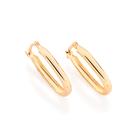 Argola Rommanel Feminina Formato Oval Banhada A Ouro 18k 520808