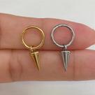 ARGOLA TITÂNIO COM PINGENTE SPIKE - 1,2mm