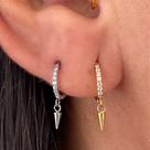 ARGOLA TITÂNIO COM ZIRCÔNIAS E PINGENTE SPIKE - 1,2mm ARGOLA TITÂNIO COM ZIRCÔNIAS E PINGENTE SPIKE - 1,2mm