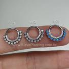 Argola titânio omgodinho clicker com zircônias cristal
