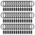 Argolas para Cortina LULARINE Kit com 42 Peças Clipe de Metal Preto 3,2 cm