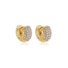 Argolinha 11mm com Zircônia - Prata Banhado a Ouro 18k