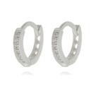 Argolinha cravejada 12mm Prata925