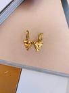 Argolinhas Semi Joia Ouro 18K e Prata 925 martelado pirâmide