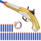 Arma de brinquedo pirata Toy Foam Blaster para crianças com 20 peças de dardos de espuma macia, acessório de fantasia de pirata com tema de pirata para meninos de 3 a 4 a 6 anos Arma de brinquedo pirata Toy Foam Blaster para crianças com 20 peças de dardos de espuma macia, acessório de fantasia de pirata com tema de pirata para meninos de 3 a 4 a 6 anos