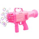 Arma Lança Bolha Automática Infantil Brinquedo Bazuka De Sabão Com 32 Furos Divertida