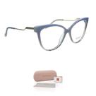 Armação de Grau Ana Hickmann Vivi 4 H04 Clip On Crystal Blue