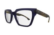 Armação de grau hb ecobloc 0486 matte blue classical havana Armação de grau hb ecobloc 0486 matte blue classical havana