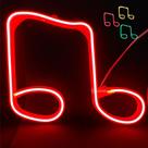 Armação De nota Musical Com Led Neon Cor Vermelha Alto Brilho Decorativa 127V - 801715