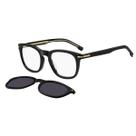 Armação De Óculos Boss Clip On 1725/g/cs 807 51 Preto Brilho Armação De Óculos Boss Clip On 1725/g/cs 807 51 Preto Brilho
