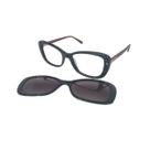 Armação De Óculos Bulget Clip On Bg7157 A04 Preto Brilho Armação De Óculos Bulget Clip On Bg7157 A04 Preto Brilho