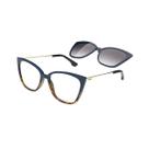 Armação De Óculos Colcci Bandy 4 C6188kd557 Azul Brilho Degradê Clip On