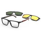 Armação De Óculos Mormaii Swap 4 M6112afw55 Preto Fosco cat1 -