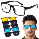 Armação De Óculos Para Grau Clip On 6 Em 1 Multiclips Uv400 Preto