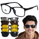 Armação de óculos para grau com 5 lentes solar noturno