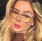 Armação De Óculos Para Grau Feminina Gatinho Facetada Pérola 3D Armação De Óculos Para Grau Feminina Gatinho Facetada Pérola 3D