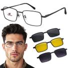 Armação De Óculos Para Grau Masculino Metal Pequeno Clip On