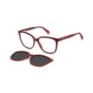 Armação De Óculos Polaroid Clip On Pld6229/cs C9a 55 Vermelho Brilho