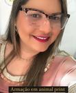 Armação feminina em acetato com detalhes em animal print