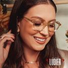 Armação feminina retangular luxo