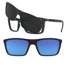 Armação Grau Hb 0379 Matte Navy clipon Polariza Cinza Azul Armação Grau Hb 0379 Matte Navy clipon Polariza Cinza Azul