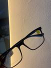 Armação masculina em acetato com haste azul quadrada