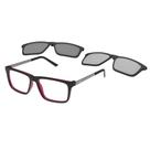 Armação Mormaii Swap 6 M6132AA955 Clip-on Preto Vermelho Armação Mormaii Swap 6 M6132AA955 Clip-on Preto Vermelho