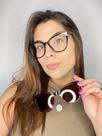 Armação Óculos Clipon Grau Feminino Gatinho Géogia 2 em 1