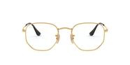 Armação Óculos de Grau Ray-Ban RB6448 2500 Hexagonal Dourado