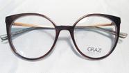 Armação para óculos de grau Grazi GZ 3083 I790 Acetato redonda marrom Armação para óculos de grau Grazi GZ 3083 I790 Acetato redonda marrom