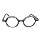 Armação para Óculos de Grau Hexágono Preto e Transparente Masculino YNot