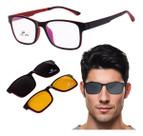 Armação Para Óculos De Grau Oval Masculino Clip On Solar Armação Para Óculos De Grau Oval Masculino Clip On Solar
