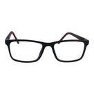 Armação para Óculos de Grau Quadrado Preto Haste Vermelho Escuro Infantil Masculino Arco-Iris Kids Armação para Óculos de Grau Quadrado Preto Haste Vermelho Escuro Infantil Masculino Arco-Iris Kids
