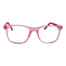 Armação para Óculos de Grau Quadrado Transparente Rosa Feminino Infantil Arco-Iris Kids Armação para Óculos de Grau Quadrado Transparente Rosa Feminino Infantil Arco-Iris Kids