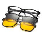 Armação para Óculos de Grau Sol Noite ClipOn com 2 Lentes Polarizadas
