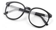 Armação Unissex Estilo Nerd Para Óculos De Grau Várias Cores Preto-fosco
