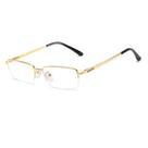 Armações de óculos QECEPEI Half Rimless Metal Blue Light Block