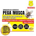 Armadilha Adesiva Pega Mosca Colly Isca Para Moscas e Mosquitos Cola Captura 5 Unidades