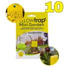 Armadilha Amarela Yellow Trap Mini Garden 10un Controle e Monitoramento de Insetos 12,5x10cm