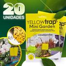 Armadilha Amarela Yellow Trap Mini Garden 20un Controle e Monitoramento de Insetos 12,5x10cm