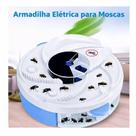 Armadilha Elétrica Pega Moscas Recarregável USB Silenciosa Giratória Dispositivo Coletor de Mosca Automático ao Ar Livre Máquina Gaiola Repelente