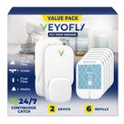 Armadilha para Moscas VEYOFLY para Uso Interno com 2 Aparelhos e 6 Refil