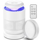 Armadilhas para moscas-das-frutas para ambientes internos, armadilha para mosquitos internos, armadilha para moscas-das-frutas com controle remoto, armadilha para mosquitos, captura insetos em ambientes fechados com 5 unidades de cola adesiva de sucção, brilho ajustável e ventiladores (brancos)