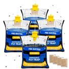 Armadilhas para Moscas Dwcom Trap, Kit com 4 Unidades para Uso Externo, Descartáveis, com Isca