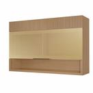 Armário 1 Porta Basculante Vidro Reflecta Infinito Realeza Premium MDF Nesher