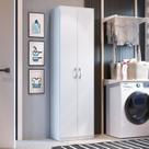 Armário 2 Portas de Bater 5 Prateleiras Multiuso