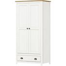 Armario 2 Pt 1 Gv Madeira Maciça 91 Cm 9103 Branco Freijo Milani Store