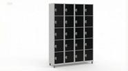 Armário 20 Portas Pequenas em Aço para Escola COR:PRETO Armário 20 Portas Pequenas em Aço para Escola COR:PRETO