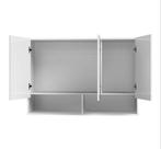 Armário 3 portas aéreo multiuso 86cmx45cm-MDF Branco 15mm
