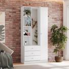 Armário 80cm Multiuso com Espelho 2 Portas 3 Gavetas Doha Henn Armário 80cm Multiuso com Espelho 2 Portas 3 Gavetas Doha Henn